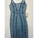 Dala On Tap Midi Paneled Denim Dress Canyon Blue Size 24 NWT Organic Cotton Photo 3