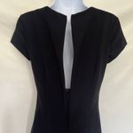 Shape FX Square Neck Sheath Dress Sz 2 Y2K Minimal Shapewear LBD Capsule Fitted Black Photo 7