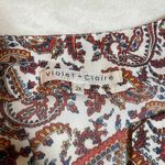Violet+Claire Split Neck Paisley Print Blouse Size 2X Prairie Boho Cottagecore Photo 3