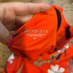 Athleta  Size Medium Waimea Halter Plunge One Piece Swimsuit‎ Floral Red Orange Photo 4