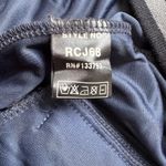 POL  Navy Velvet Bomber Jacket Floral Sleeves Varsity Style Photo 4