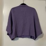 Bryn Walker  Dolman Sleeve Gauze Cotton Button Down Shirt Womens XXS Purple Photo 6
