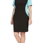 Tahari  Womens A-Line Blue Black Bodycon Formal work wear Mini Dress Photo 0