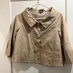 Neiman Marcus Theory for  Cropped Tan Trench Coat Size Small Photo 0