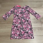 Lilly Pulitzer NWT  Bay Dress Hibiscus Pink Hangin with My Boo Panda Size S Photo 4