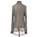 CAbi Nautical Sheer Blue Ivory Gingham Check Preppy Cottagecore Beach Cover Up Top XS Photo 3