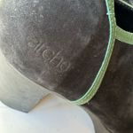 Arche Black Nubuck Suede Lace Up Heels Green Trim Woman's Sz 39 Bootie Lug Sole Photo 4