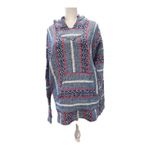 Baja Joe Unisex Woven Striped Pullover Hoodie Size L Size L Photo 3