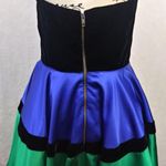 Renaissance Tricolor Halter Color Block Short Homecoming Dress Size 14 Photo 9