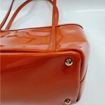 Dolce & Gabbana  Orange Patent Leather Tote Photo 5