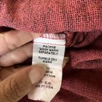 3/$30 Cut Loose Tank Top Womens XS Red Linen Blend V Neck Side Slits Hi Low Photo 9