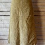 Sigrid Olsen Vintage Y2K 100% Genuine Leather Midi Skirt Size 4 Boho Coastal Cowgirl Western Photo 0