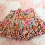 Altar'd State Floral Ruffle Mini Skirt Photo 4