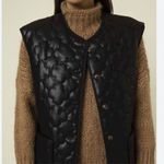 FRNCH NEW PARIS GISETTE/F12100 GILET NOIR MEDIUN WOMENS Black Quilted Vest Photo 0