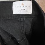 True Craft  Women's Plus 22W High Rise Straight Leg Distressed Black Jeans Photo 6