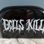 Dolls Kill  Black Patent Leather Cosmetic Travel Bag Photo 0