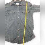 Wallflower Women’s Taylor Essential French Terry Shirt Jacket (Shacket) Medium Green Photo 4