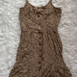 Cheetah floral pattern dress Brown Size L Photo 0