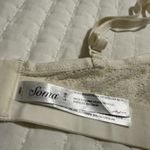 Soma Ivory / Nude Lace Mesh Removable Lining Pads Bralette Sz L Large Photo 5