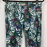 Lilly Pulitzer Tickle Me Fancy Peacock Feather Palm Beach Fit Pants Sz.6 Photo 2