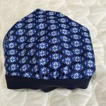 Athleta  Blue Pattern High Neck Longline Bra Top 36D/DD Activewear Sports‎ Bra Photo 6