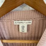 Sincerely Jules Women’s  blush pink ribbed crew neck sweater Medium Photo 2