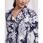 Boden Amelie Broderie Biker Jacket Women's Size 4 Blue Photo 14