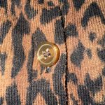 The Limited THE 90's Brown Black Leopard Print Button Front Cardigan Sweater XS Photo 3