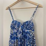 Farm Rio EUC Blue Tile Dream Sleeveless Maxi Dress size medium Retails $245 Photo 7