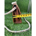 Dooney & Bourke  All Weather Leather Bag Vintage Yellow Stitching,Braided Handle Photo 9