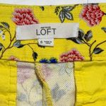 Loft The Riviera Shorts Yellow Floral Size 6 Photo 7