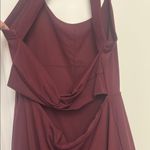 Elegant Burgundy Halter Dress Red Size XL Photo 1
