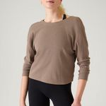 Athleta XS Presence Twist Sweatshirt Pyrite X-Small Photo 0