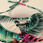 No Boundaries  tropical print halter/bandu style bikini swim top Photo 4