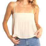 Z Supply  Sandstone‎ Havana Tank Top Women's Adjustable Straps Beige Cream Drapey Photo 0