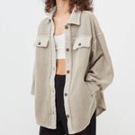 Free People  Shacket ruby jacket womens Gray (medium) boho casual boyfriend Photo 2