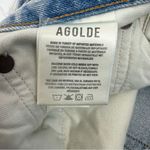 AGOLDE X Free People Riley High Rise Denim Jean Shorts Groove Light Wash Photo 13