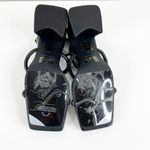 Free People NWT Parker Leather Chain Detail Heeled Sandal 11 Black Photo 6