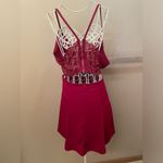Sun Dress, Mini Red Lace V Photo 3