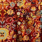 New Direction s Long Sleeve Boho Blouse Orange Blue Size XL Photo 6