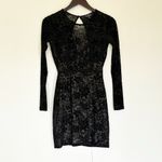 Lulus LULU’S Cor-Set to Go Black Burnout Velvet Print Dress X-Small Photo 2