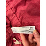 Eileen Fisher Organic Linen Tapered Lagenlook Pull-On Pants Pink Red Size L Photo 6