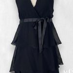 Heart Soul Early 2000's Black Ruffled Frilly Mesh Halter Neck Mini Dress S Photo 0