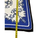Dana Buchman  White & Blue Scarf Satin Blouse Women Size XS | 47-21 Photo 5