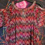 Ava & Grace Women's rhinestone neck Zigzag Pattern Top Photo 6