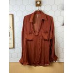 Free People Starry Dreams Pullover Rust Brown Pullover - Size - Small Photo 5