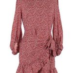 Princess Polly  Maroon Floral Dalko Mini Dress Photo 0