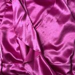 Maje  Fuscia Pink Satin High Low Midi Wrap Ruffle Dress Photo 4