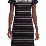 Calvin Klein short sleeve T-shirt dress dark blue with white stripes, size small Photo 0