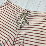 Aerie NWT Red and Ivory Striped Shorts Size Medium Photo 1
